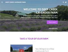 Tablet Screenshot of deepcreeklavenderfarm.com